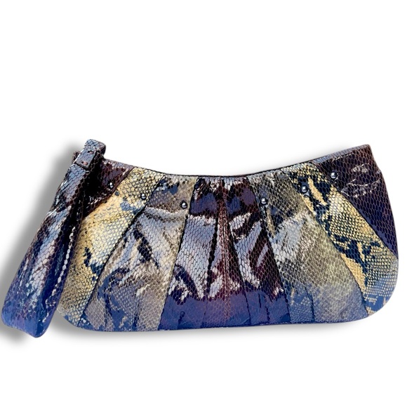 Nine West Snakeskin Clutch Bag With Wrist Strap | OS - Picture 1 of 10